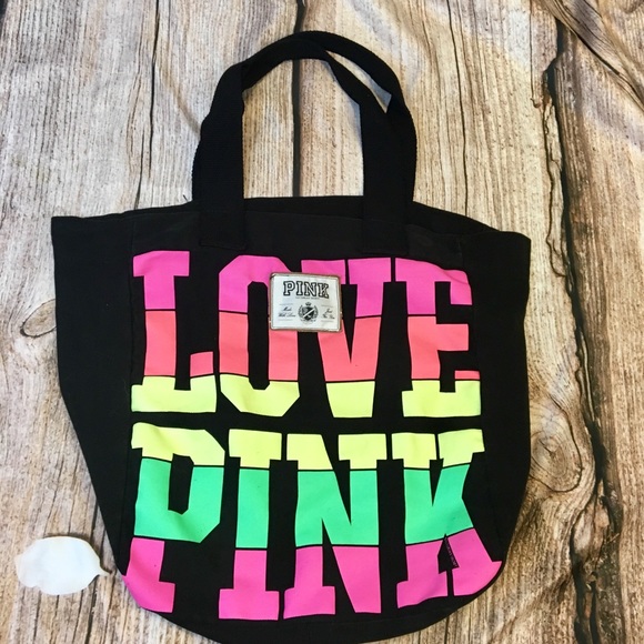 PINK Victoria's Secret Handbags - 💚💛💗LOVE PINK TOTE 💗💛💚